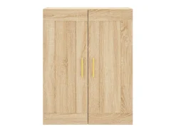 Aparador alto roble Sonoma 69,5x34x180 cm Madera de ingeniería