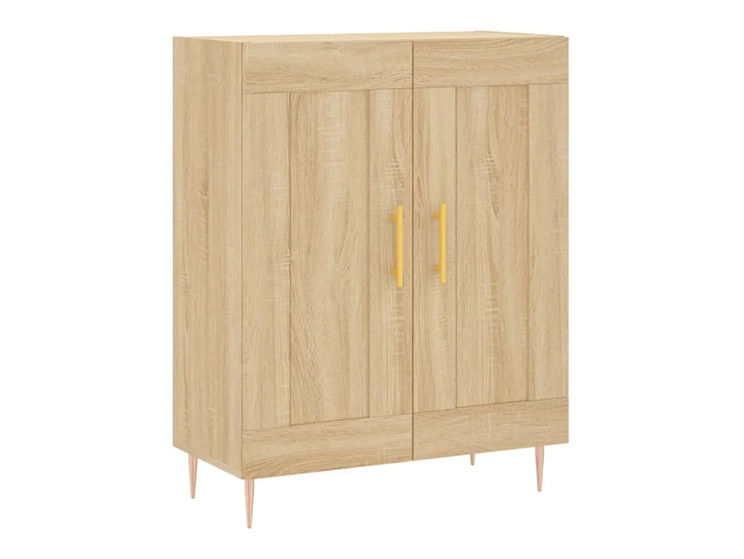 Aparador alto roble Sonoma 69,5x34x180 cm Madera de ingeniería