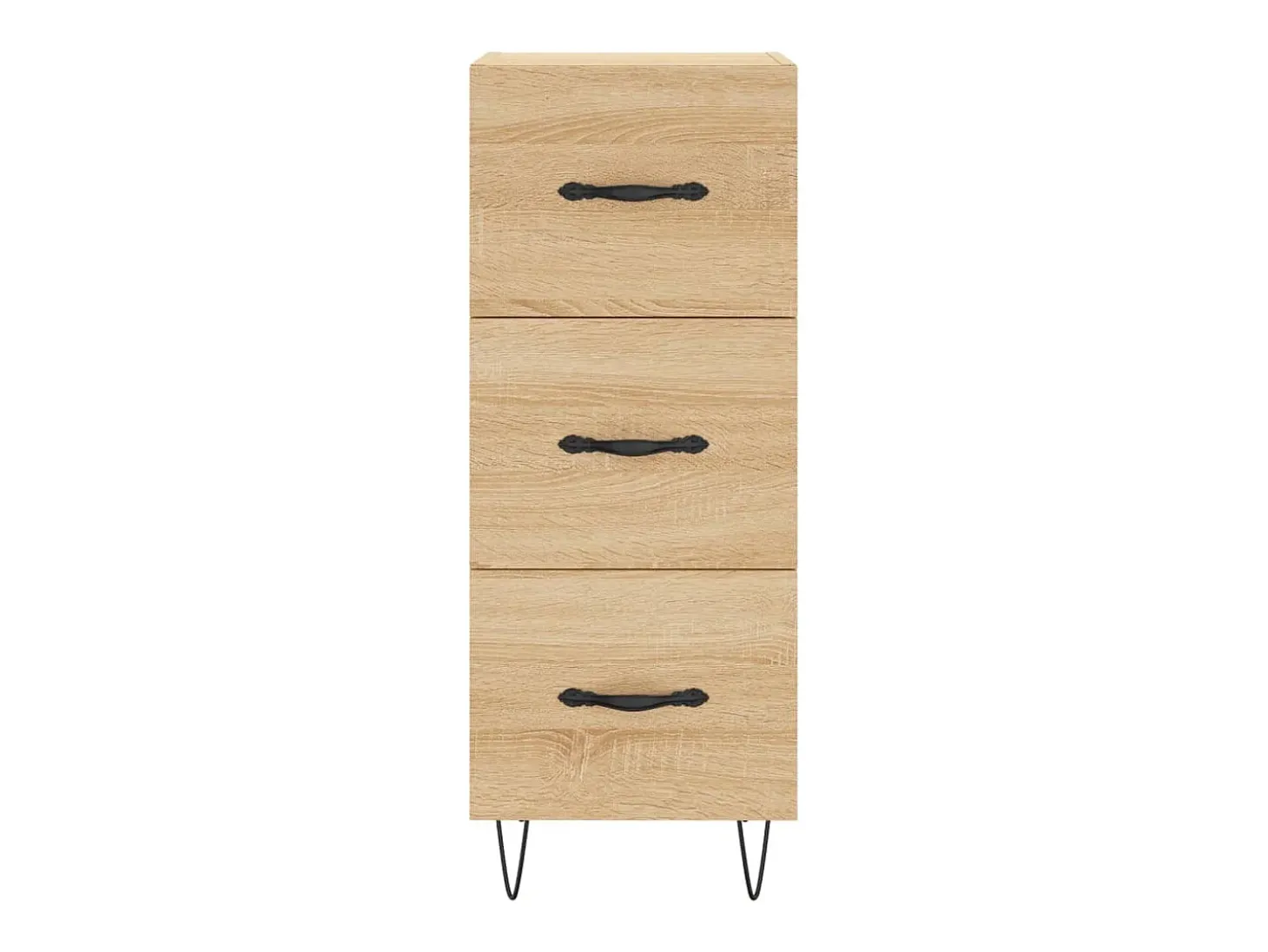 Aparador alto roble Sonoma 34,5x34x180 cm Madera de ingeniería
