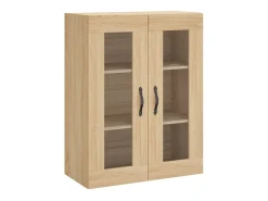 Aparador alto roble Sonoma 69,5x34x180 cm Madera de ingeniería