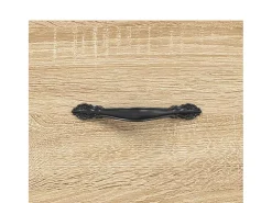 Aparador alto roble Sonoma 69,5x34x180 cm Madera de ingeniería