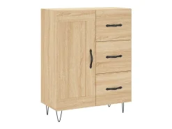 Aparador alto roble Sonoma 69,5x34x180 cm Madera de ingeniería