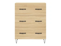 Aparador alto roble Sonoma 69,5x34x180 cm Madera de ingeniería