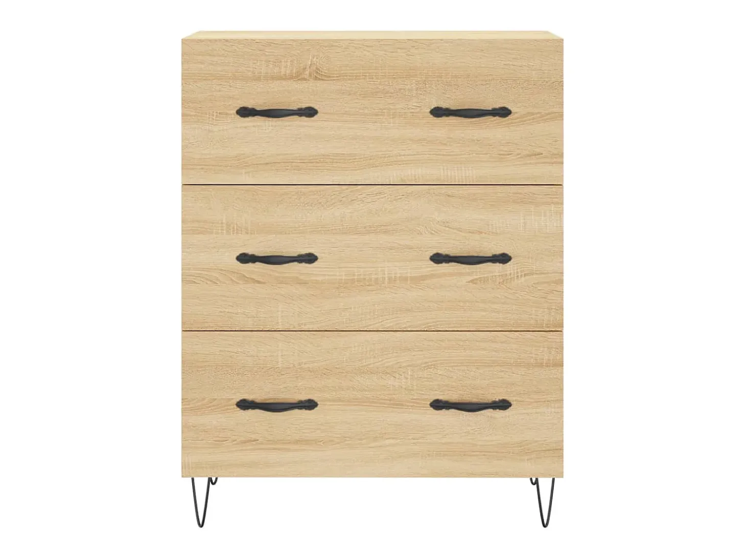 Aparador alto roble Sonoma 69,5x34x180 cm Madera de ingeniería