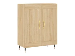 Aparador alto roble Sonoma 69,5x34x180 cm Madera de ingeniería