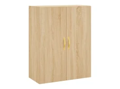 Aparador alto roble Sonoma 69,5x34x180 cm Madera de ingeniería