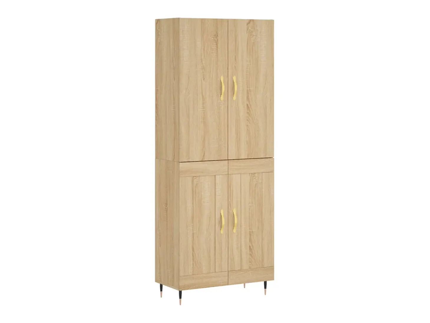 Aparador alto roble Sonoma 69,5x34x180 cm Madera de ingeniería