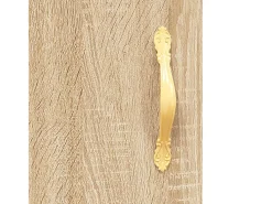 Aparador alto roble Sonoma 69,5x34x180 cm Madera de ingeniería