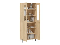 Aparador alto roble Sonoma 69,5x34x180 cm Madera de ingeniería