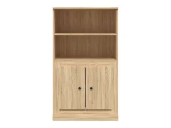 Aparador alto roble Sonoma 60x35,5x103,5 cm madera de ingeniería