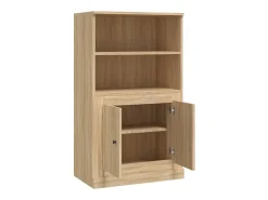 Aparador alto roble Sonoma 60x35,5x103,5 cm madera de ingeniería