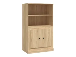 Aparador alto roble Sonoma 60x35,5x103,5 cm madera de ingeniería