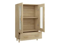 Aparador alto roble Sonoma 70x31x115 cm Madera de ingeniería