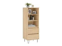 Aparador alto roble Sonoma 40x36x110 cm Madera de ingeniería