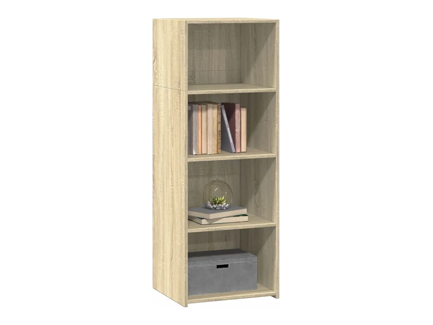 Aparador alto roble sonoma 45x41x124 cm madera de ingeniería