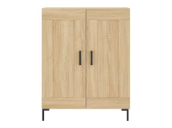 Aparador alto roble Sonoma 69,5x34x180 cm Madera de ingeniería