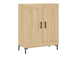 Aparador alto roble Sonoma 69,5x34x180 cm Madera de ingeniería