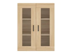 Aparador alto roble Sonoma 69,5x34x180 cm Madera de ingeniería