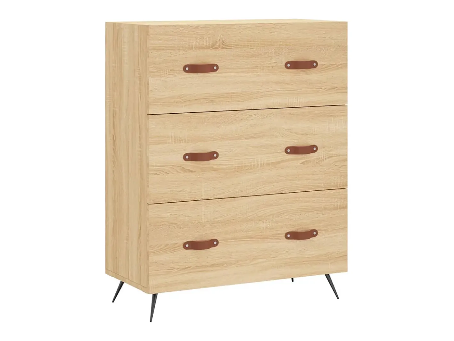 Aparador alto roble Sonoma 69,5x34x180 cm Madera de ingeniería