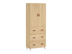 Aparador alto roble Sonoma 69,5x34x180 cm Madera de ingeniería
