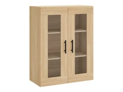 Aparador alto roble Sonoma 69,5x34x180 cm Madera de ingeniería