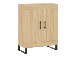 Aparador alto roble Sonoma 69,5x34x180 cm Madera de ingeniería