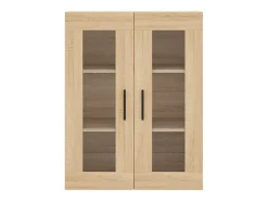 Aparador alto roble Sonoma 69,5x34x180 cm Madera de ingeniería