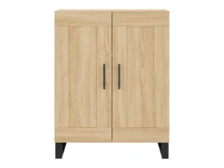 Aparador alto roble Sonoma 69,5x34x180 cm Madera de ingeniería