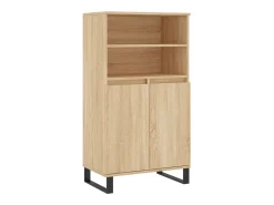 Aparador alto roble Sonoma 60x36x110 cm Madera de ingeniería