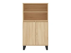 Aparador alto roble Sonoma 60x36x110 cm Madera de ingeniería