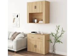 Aparador alto Roble Sonoma Madera de ingeniería