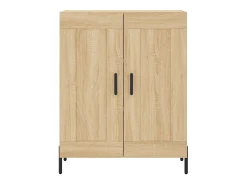 Aparador alto roble Sonoma 69,5x34x180 cm Madera de ingeniería