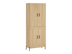 Aparador alto roble Sonoma 69,5x34x180 cm Madera de ingeniería