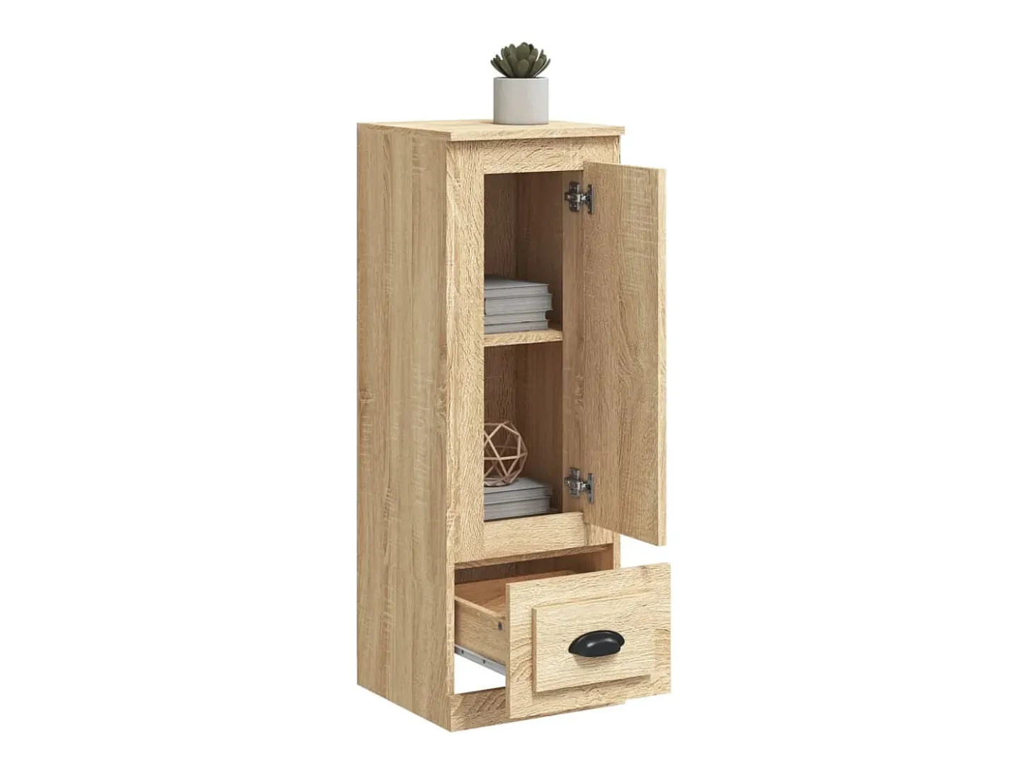 Aparador alto roble Sonoma 36x35,5x103,5 cm madera de ingeniería