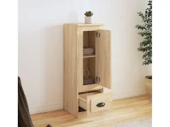 Aparador alto roble Sonoma 36x35,5x103,5 cm madera de ingeniería