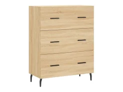 Aparador alto roble Sonoma 69,5x34x180 cm Madera de ingeniería