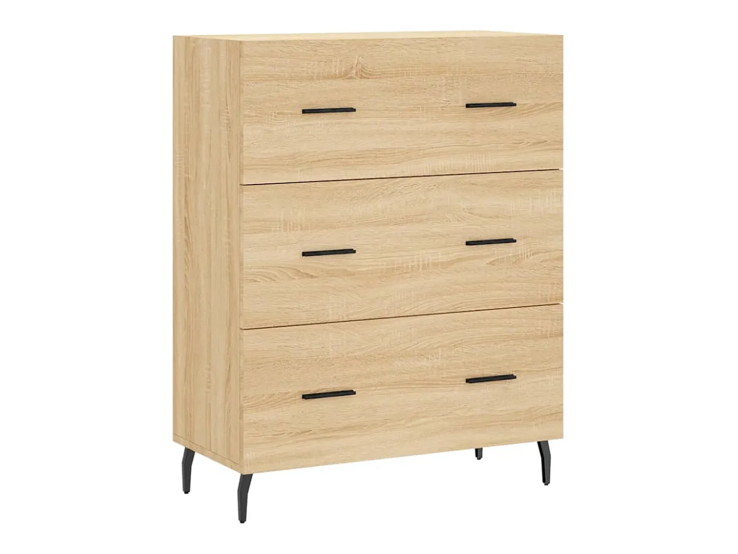 Aparador alto roble Sonoma 69,5x34x180 cm Madera de ingeniería