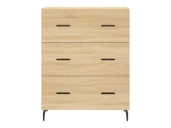 Aparador alto roble Sonoma 69,5x34x180 cm Madera de ingeniería