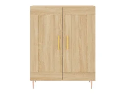 Aparador alto roble Sonoma 69,5x34x180 cm Madera de ingeniería