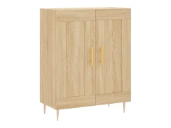Aparador alto roble Sonoma 69,5x34x180 cm Madera de ingeniería