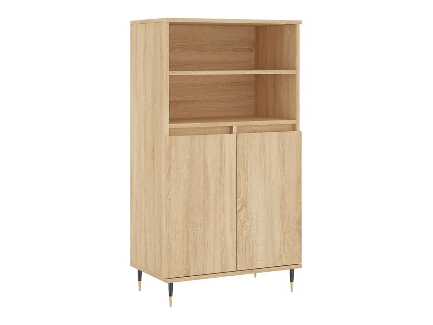 Aparador alto roble Sonoma 60x36x110 cm Madera de ingeniería