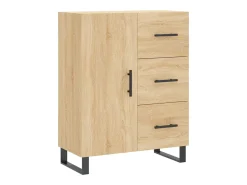 Aparador alto roble Sonoma 69,5x34x180 cm Madera de ingeniería