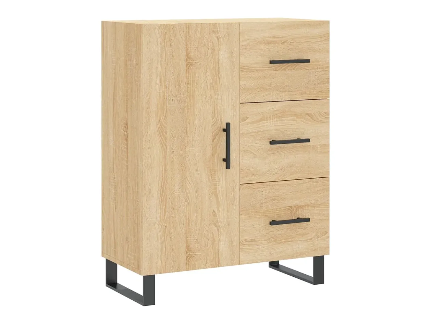 Aparador alto roble Sonoma 69,5x34x180 cm Madera de ingeniería