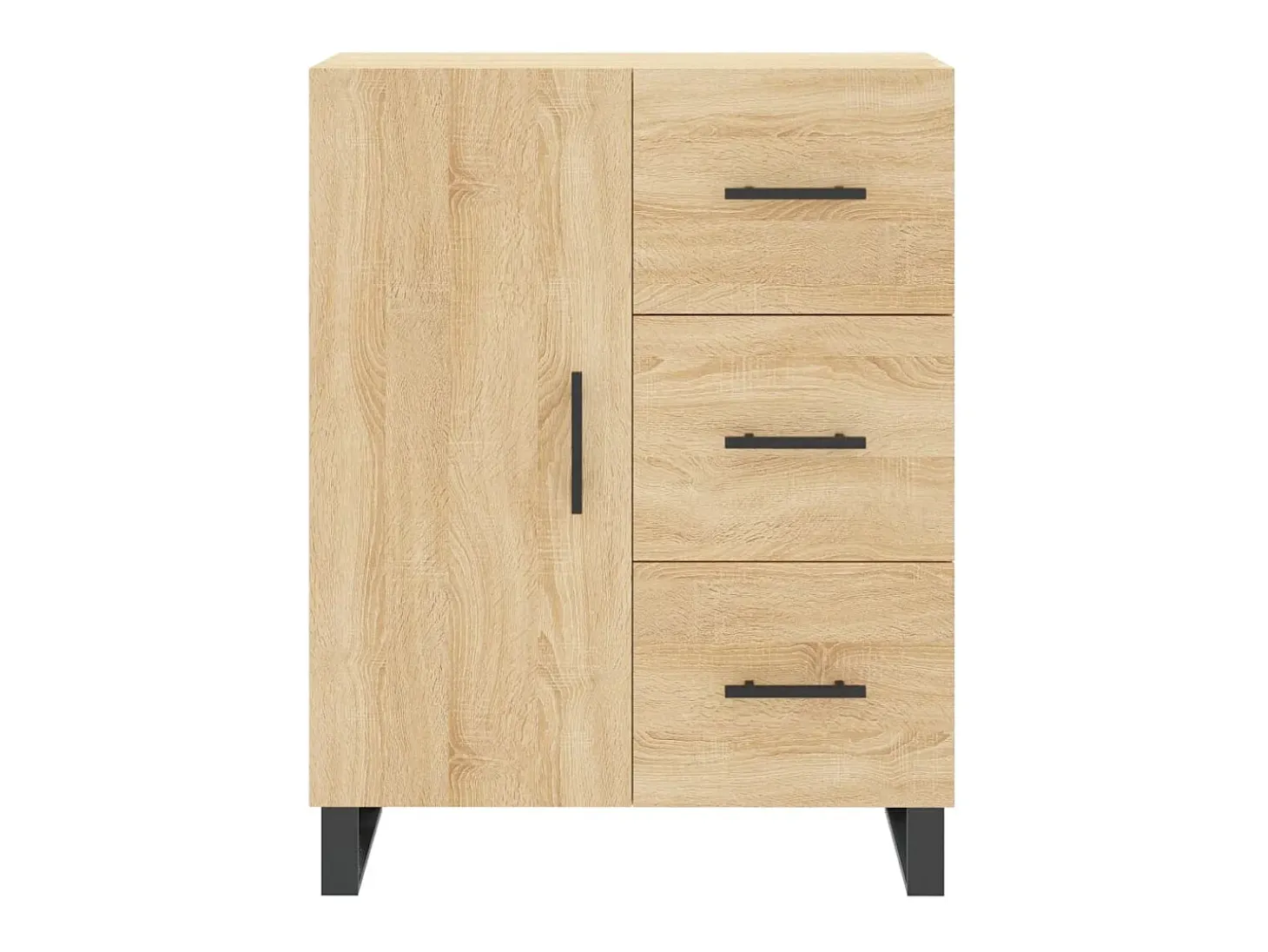 Aparador alto roble Sonoma 69,5x34x180 cm Madera de ingeniería