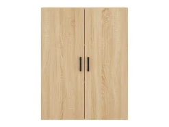 Aparador alto roble Sonoma 69,5x34x180 cm Madera de ingeniería