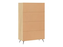Aparador alto roble Sonoma 69,5x31x115 cm madera de ingeniería