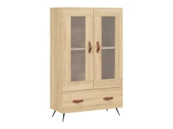 Aparador alto roble Sonoma 69,5x31x115 cm madera de ingeniería