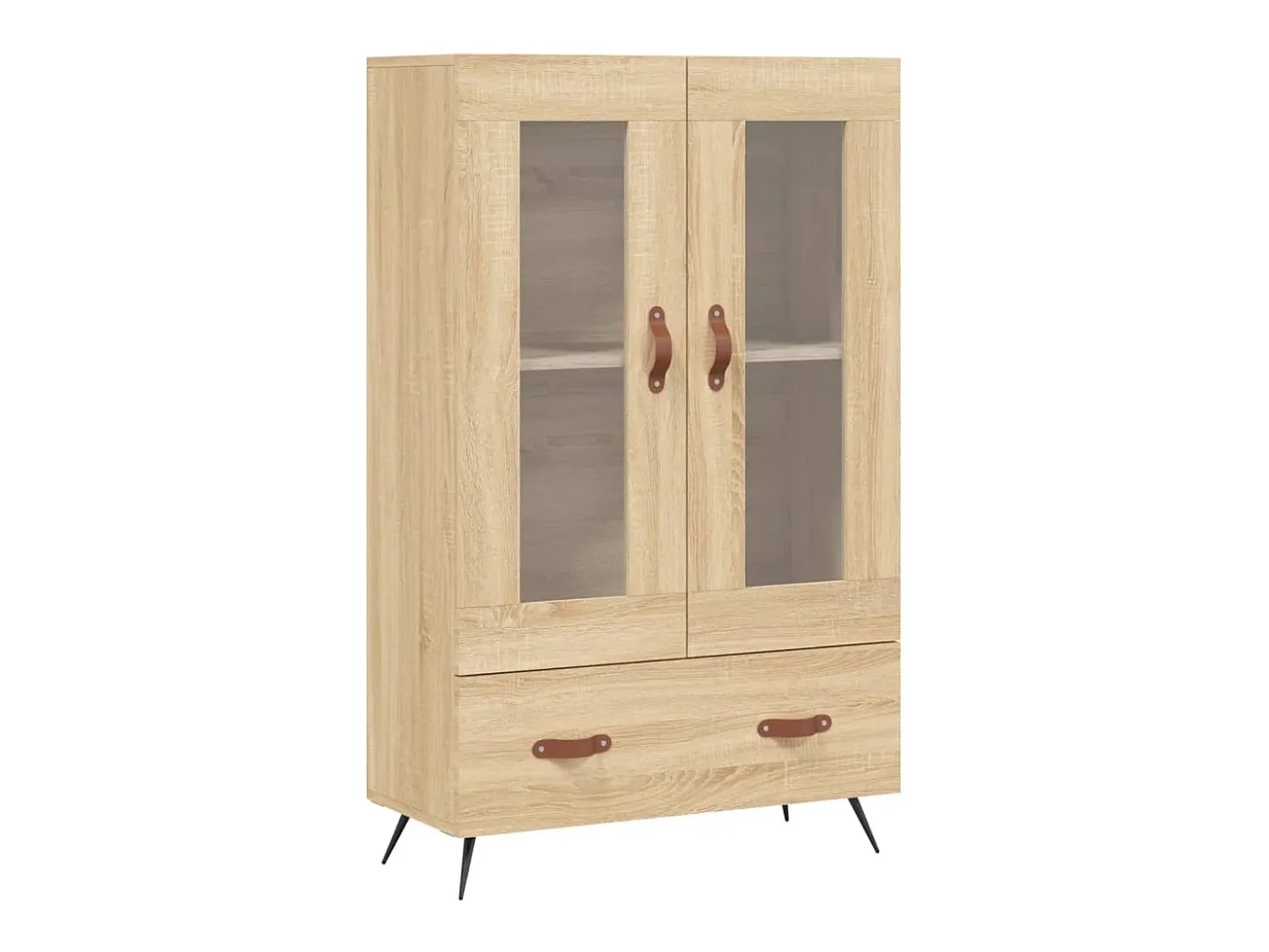Aparador alto roble Sonoma 69,5x31x115 cm madera de ingeniería
