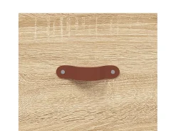 Aparador alto roble Sonoma 69,5x31x115 cm madera de ingeniería