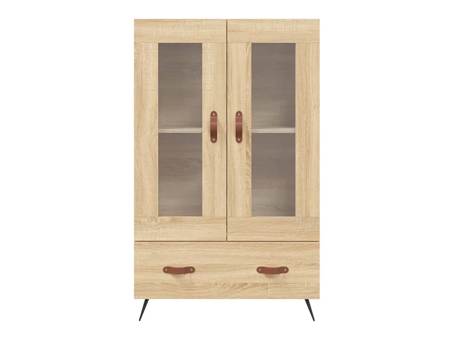 Aparador alto roble Sonoma 69,5x31x115 cm madera de ingeniería